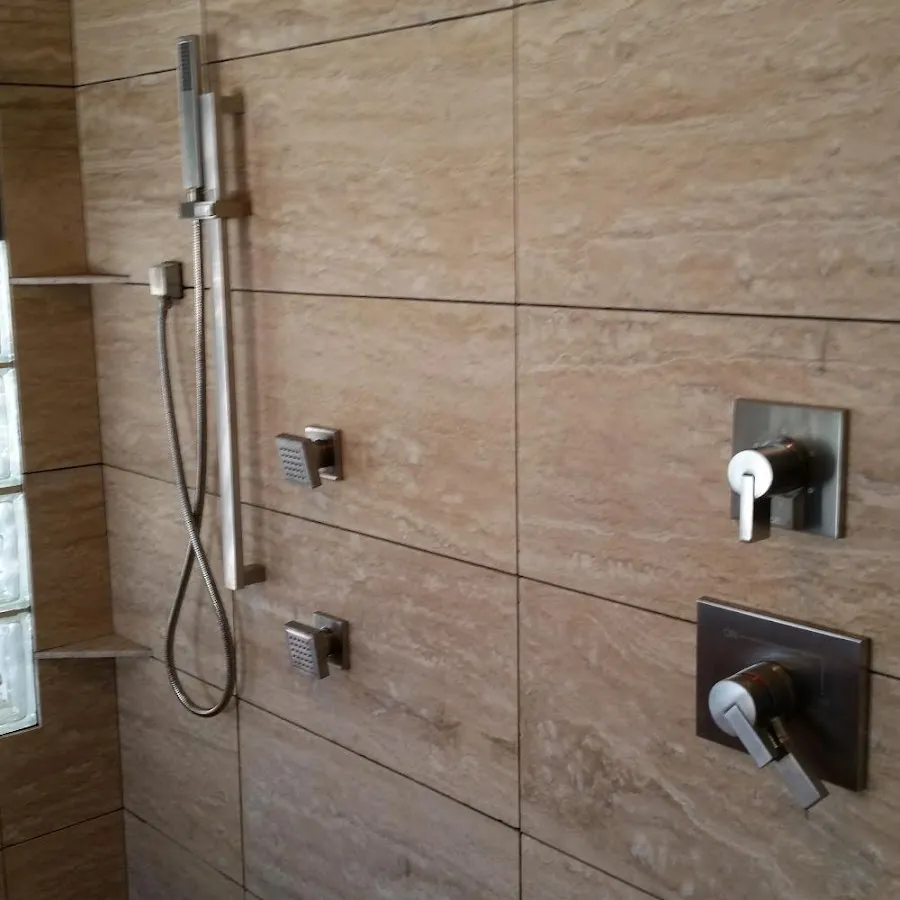 Shower fixture installation for Water Heater Replacement in Southeast